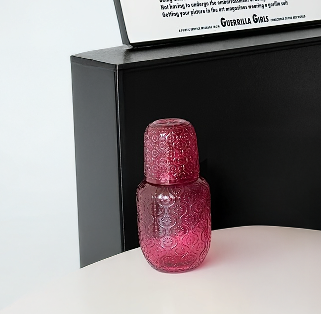 Fuschia Colored Jug and Cup Lid