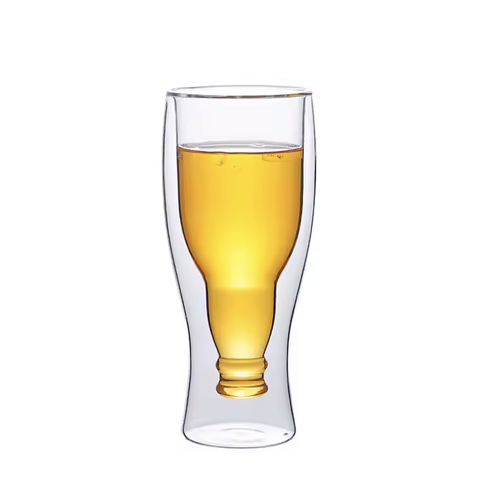 Double-Layer Bottle Shaped Beer Glass