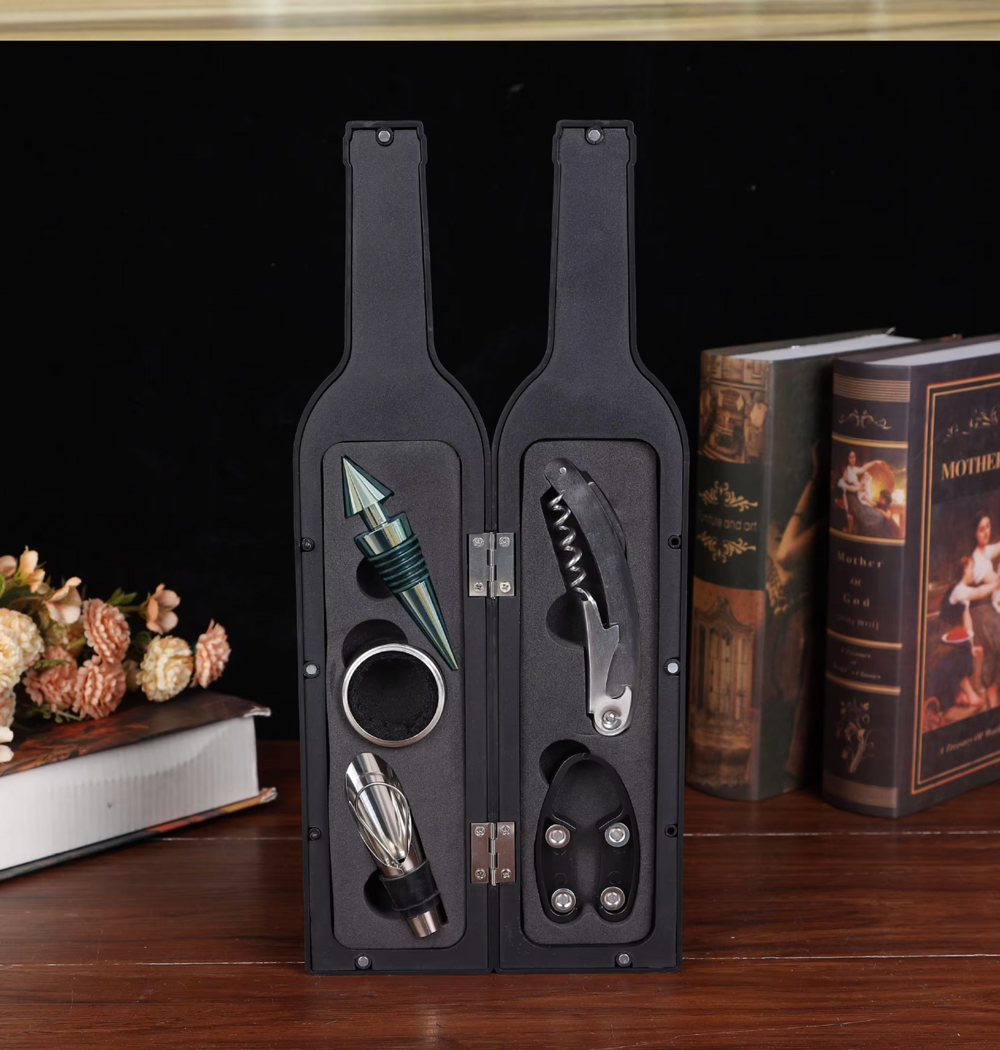 Luxurious Bottle with 5 pcs Multifunctional Wine Opener Gift Set