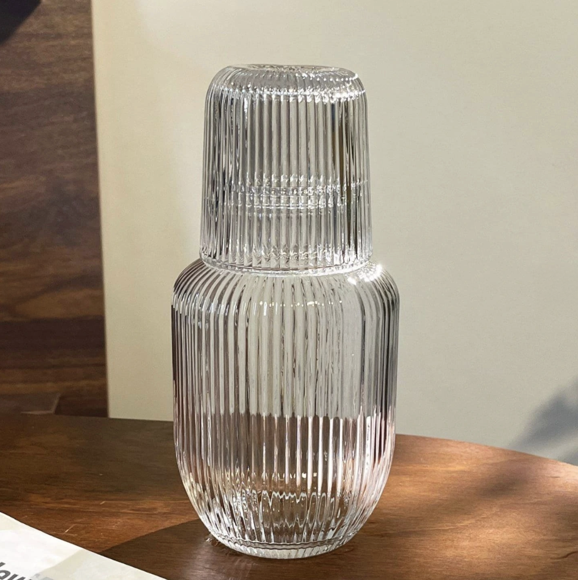 Striped Jug and Cup Lid