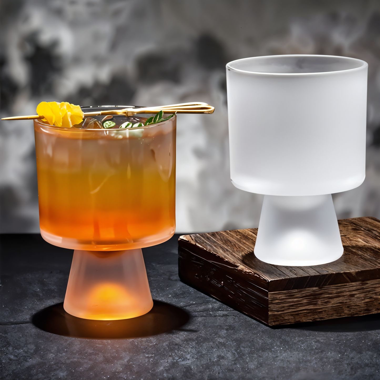 Frosted White with Base Dessert Cup