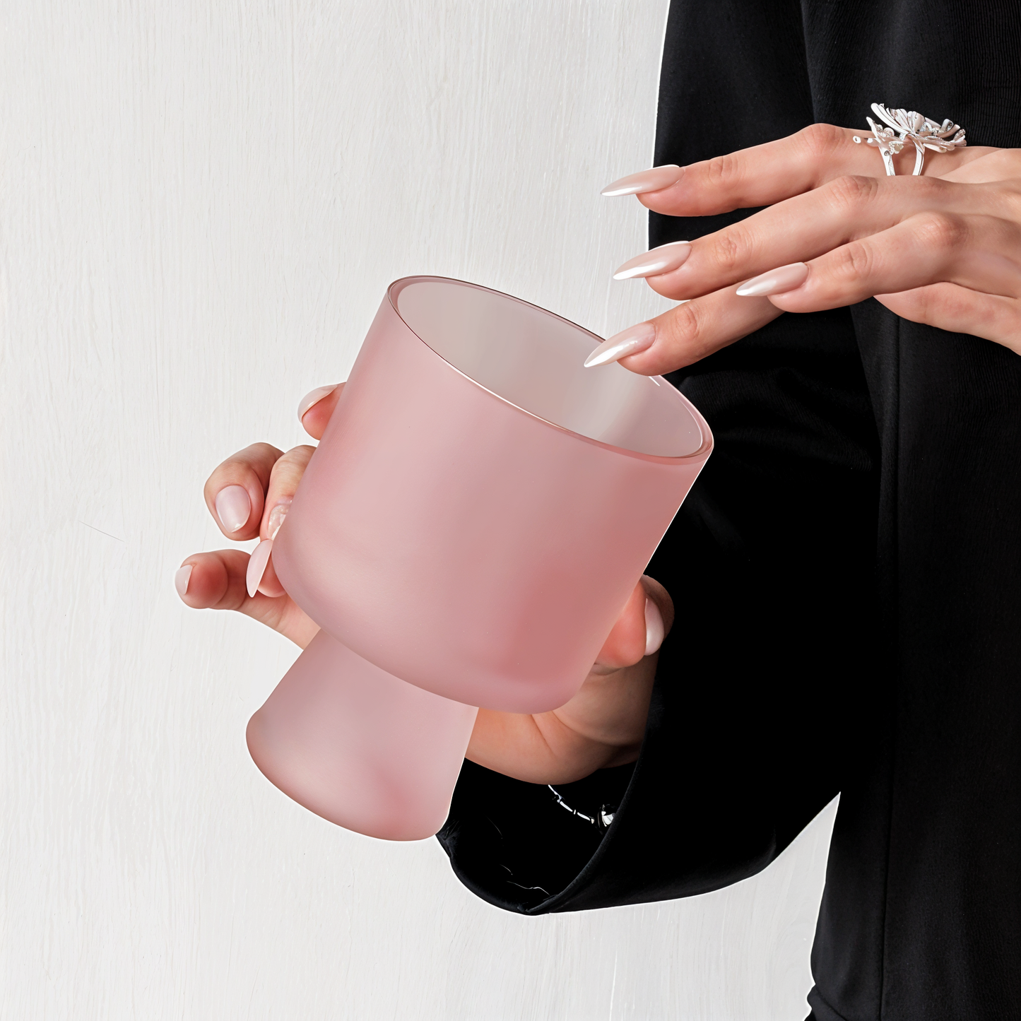 Frosted Pink with Base Dessert Cup