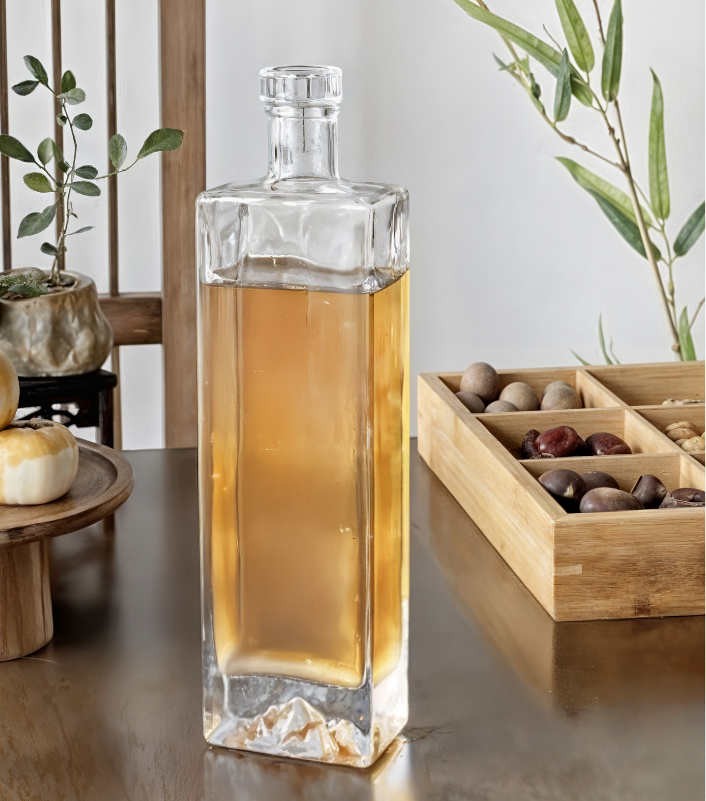Long Whiskey Decanter with Mountain Base