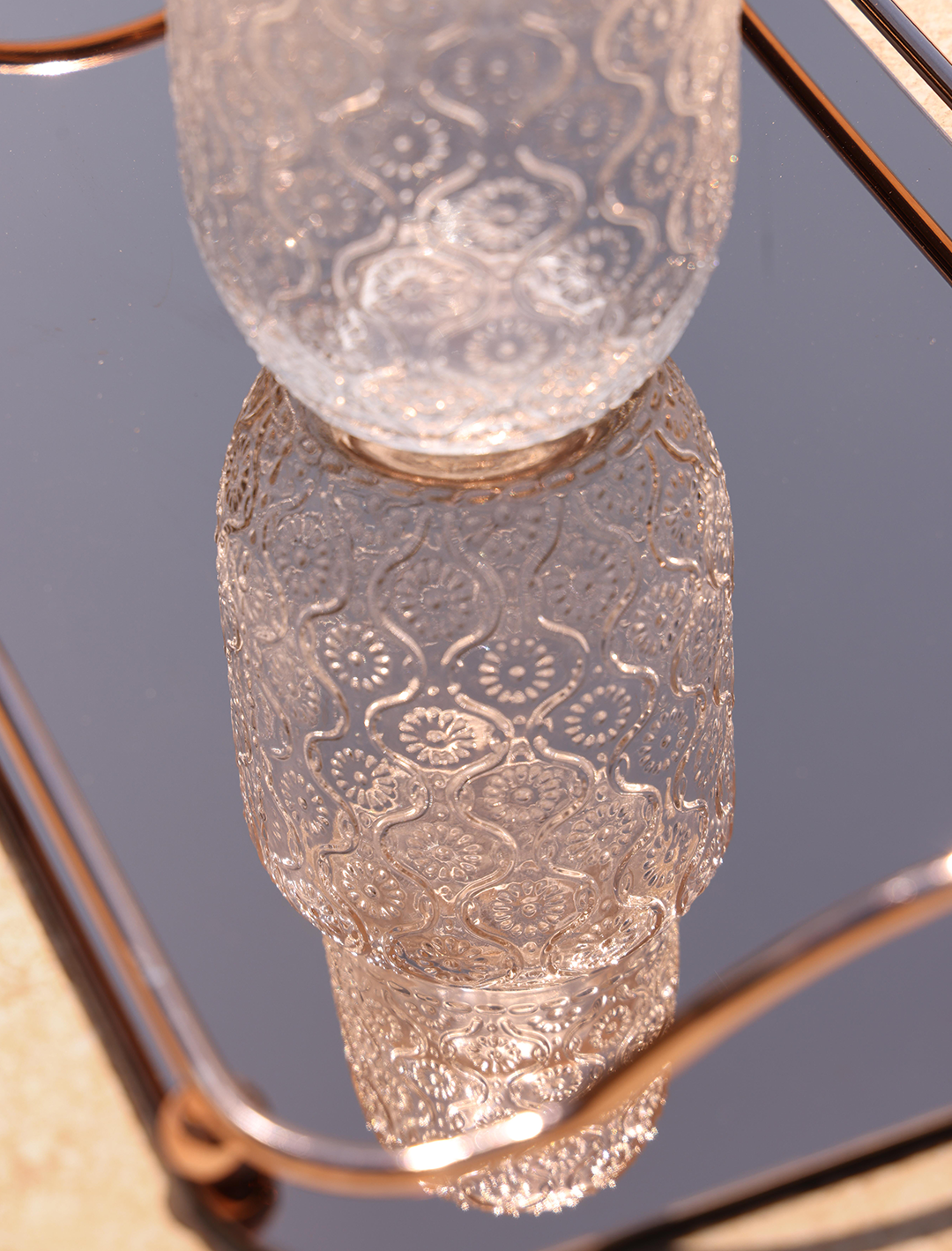 Rose Gold Mirror Tray