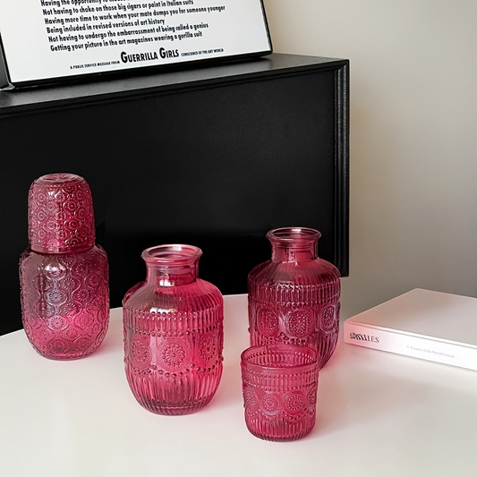 Fuschia Colored Jug and Cup Lid