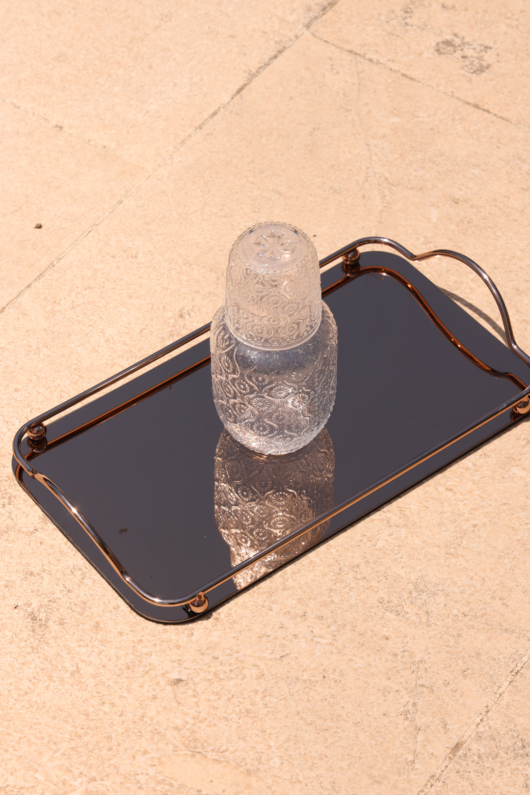 Rose Gold Mirror Tray