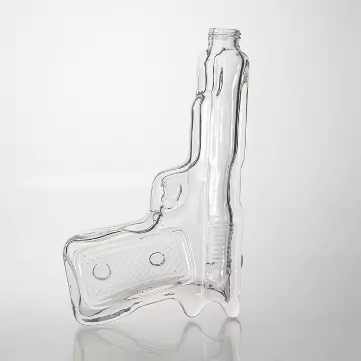 Pistol Glass Bottle