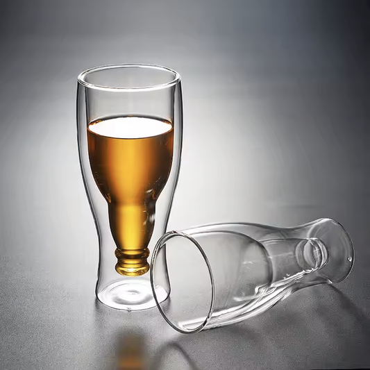 Double-Layer Bottle Shaped Beer Glass