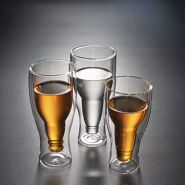 Double-Layer Bottle Shaped Beer Glass