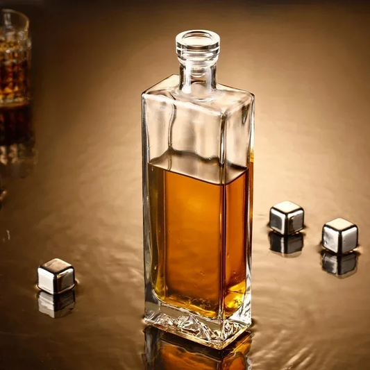 Long Whiskey Decanter with Mountain Base