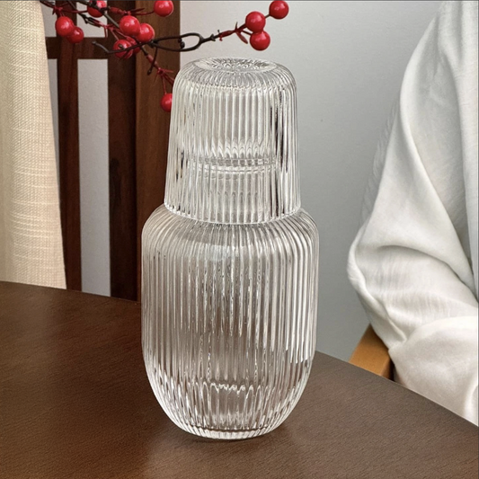 Striped Jug and Cup Lid
