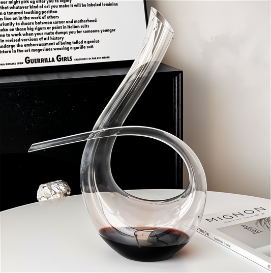 Swan Swirl Crystal Decanter
