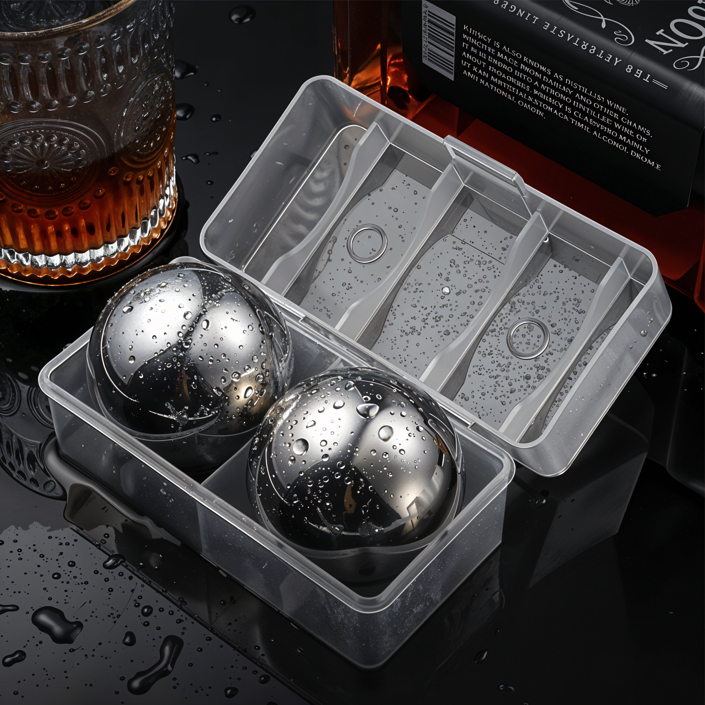 Stainless Reusable Ice Balls Box of 2