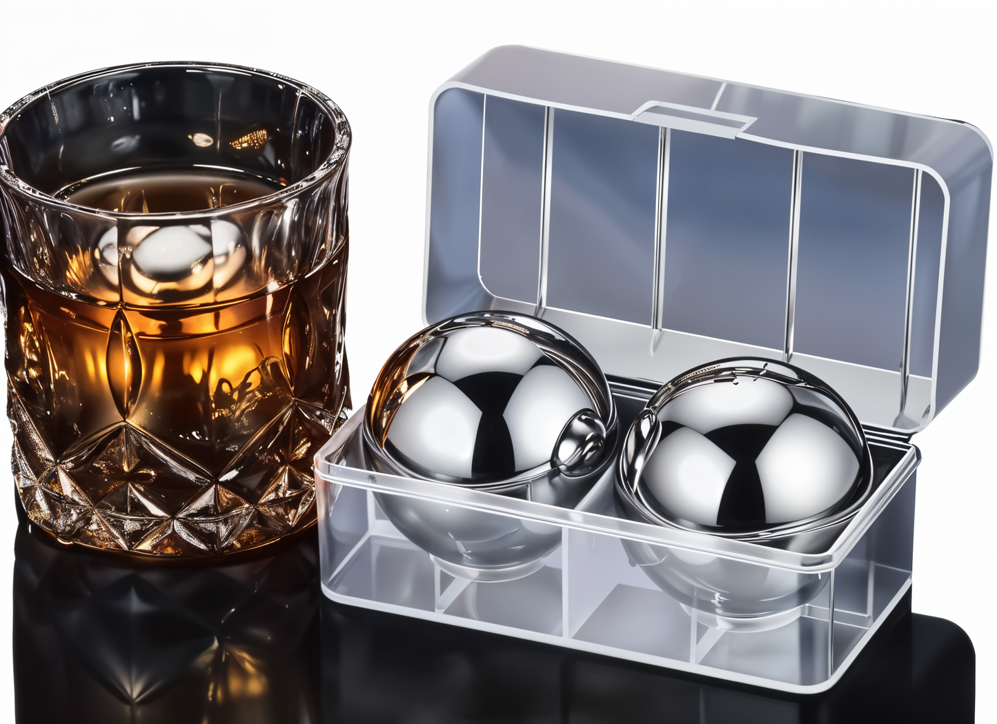 Stainless Reusable Ice Balls Box of 2