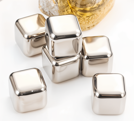 Stainless Reusable Ice Cubes Set of 6