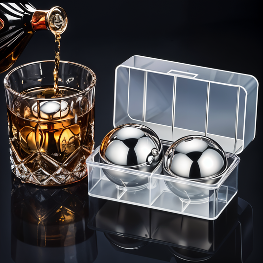 Stainless Reusable Ice Balls Box of 2