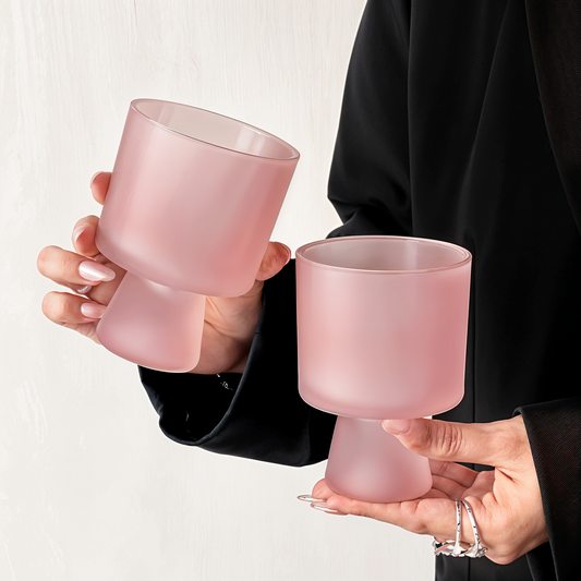 Frosted Pink with Base Dessert Cup